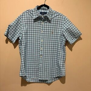 H&M Men's Green and White Checkered Shirt